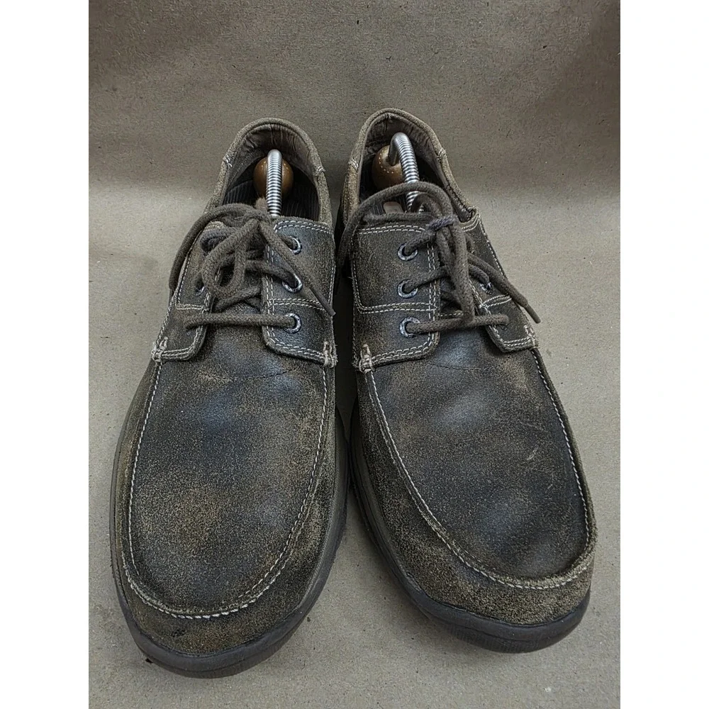 Skechers (Sz 13) Men's Tevin Leather Boat Shoes Relaxed Fit Foam 63822